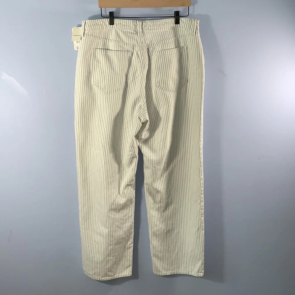 Abercrombie & Fitch size 33 16 R curve love the loose high rise jeans white blue - Picture 10 of 12
